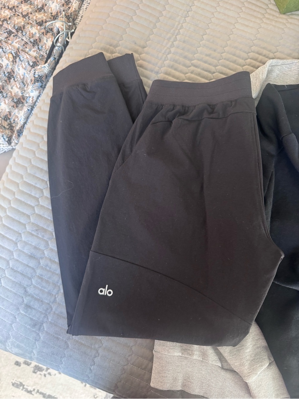 ALO Yoga Black Track Joggers